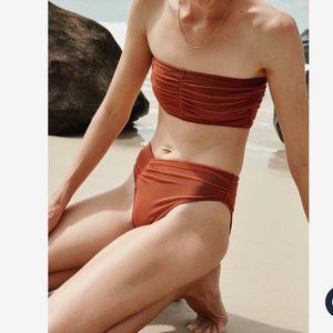 Beth Richards Strapless, High-Waist Bikini Size M